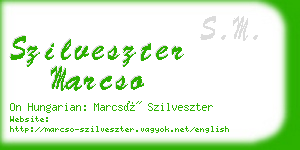 szilveszter marcso business card